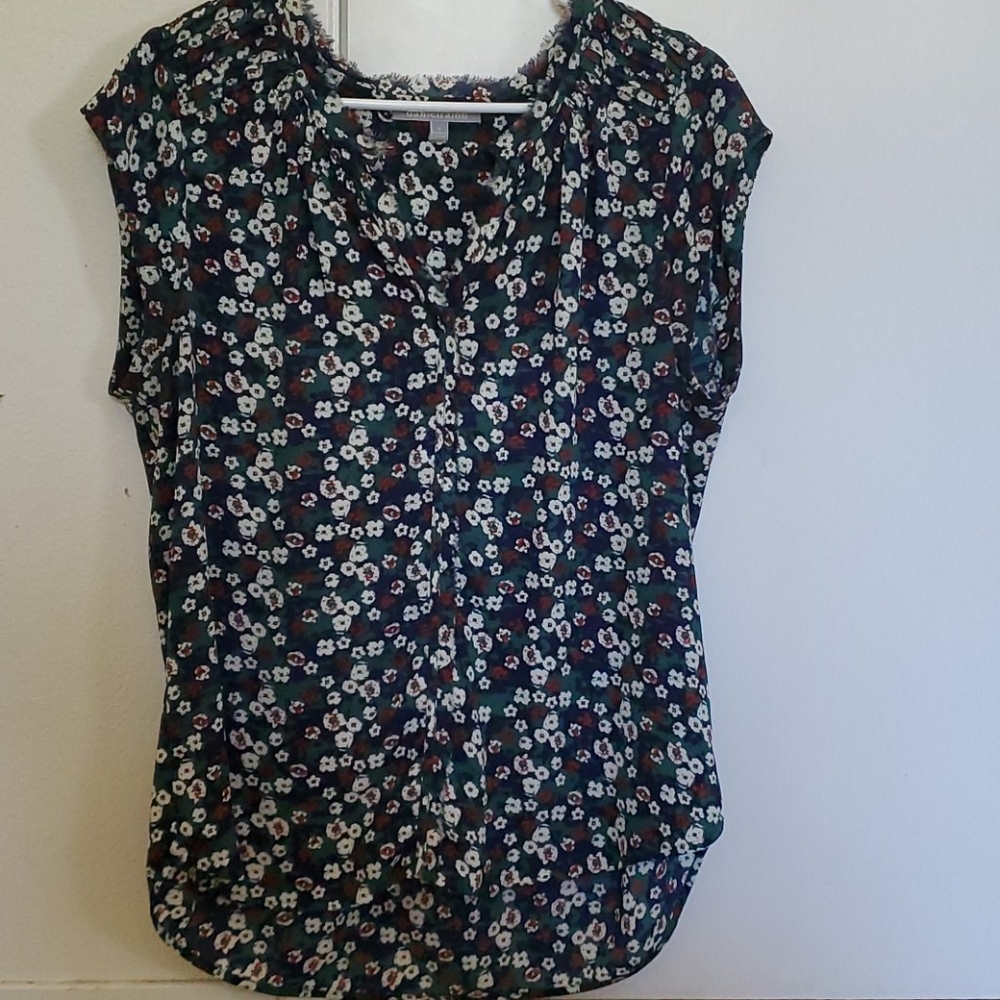 Blue Floral Blouse